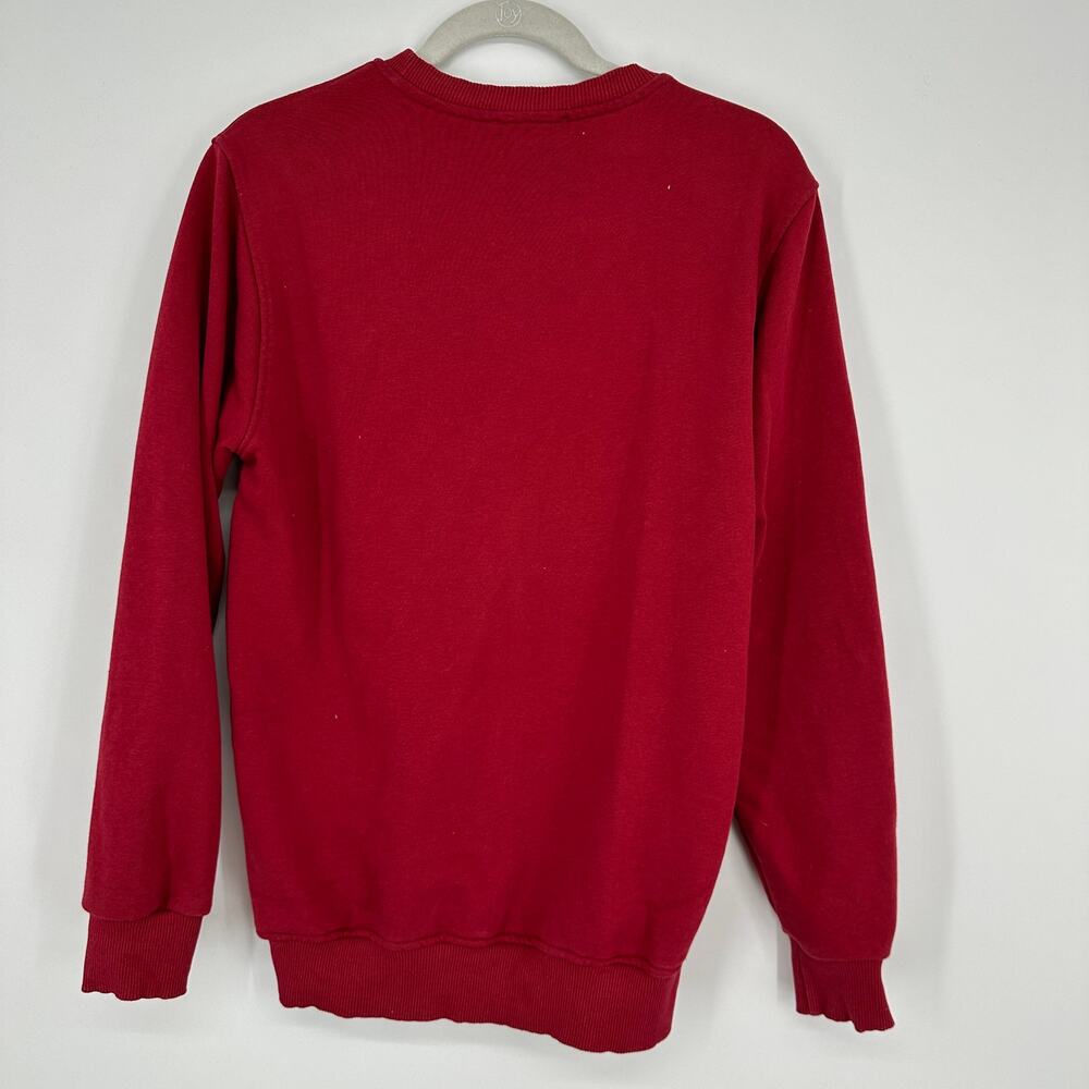 Kenzo Iconic Embroidered Long Sleeve Crewneck Pullover Red Sweater Womens Large - Picture 2 of 9